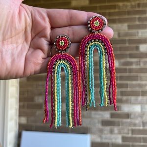 Beaded rainbow earrings